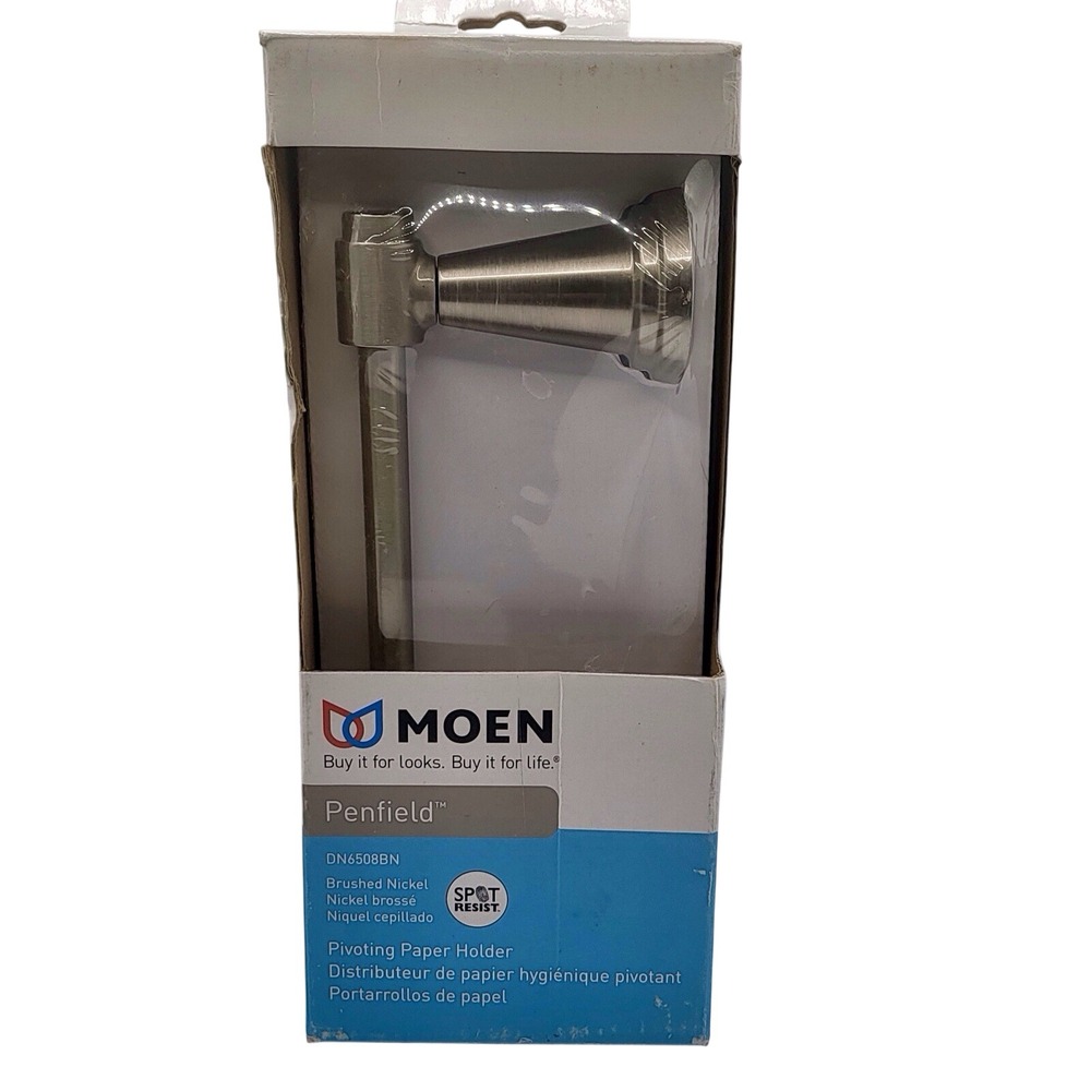 NEW Sealed - Moen‎ Penfield Pivoting Toilet Paper Holder, Brushed Nickel